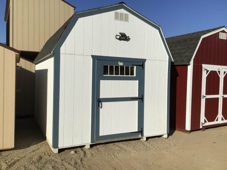 White 10x12 Barn Tall shed
