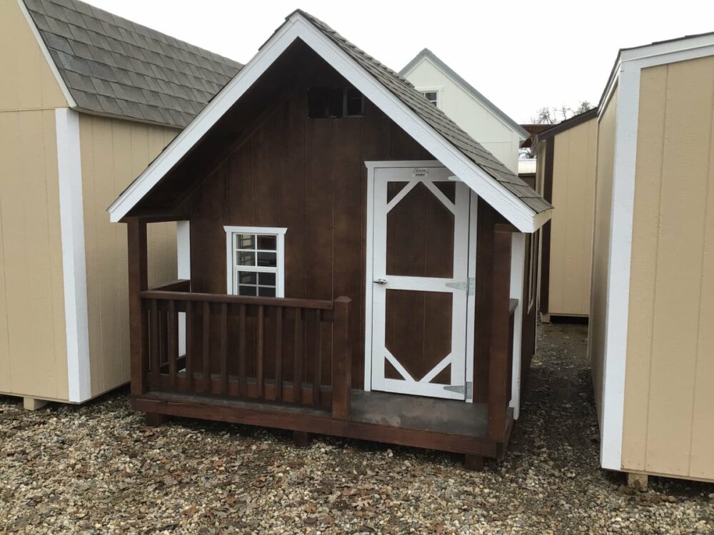 Brown 8x8 Playhouse shed