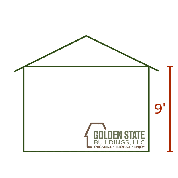Shed blueprint with 9' wall height