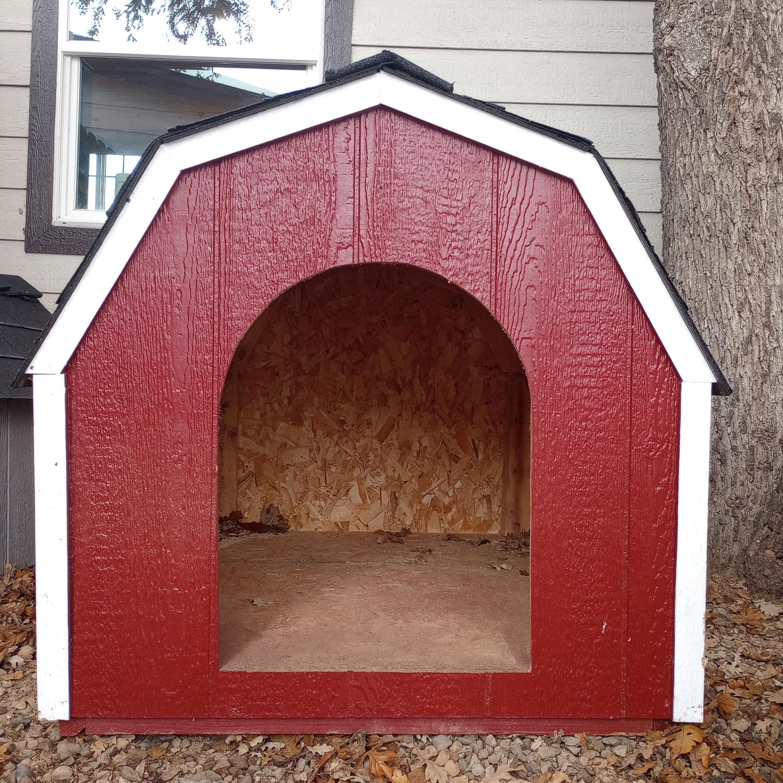 Red doghouse barn style by home