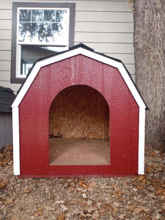 Red doghouse barn style