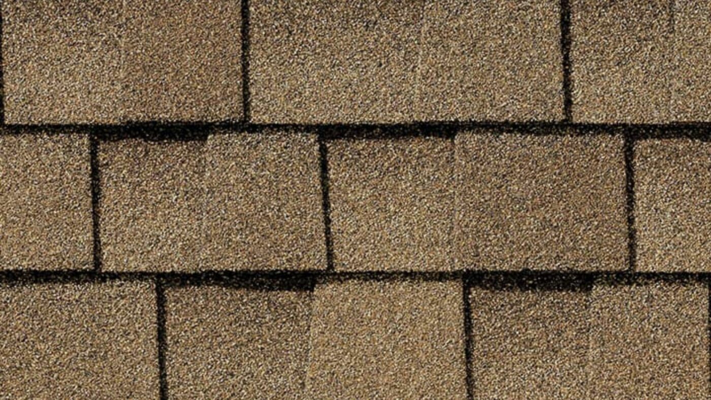 Garden shed brown roof shingles
