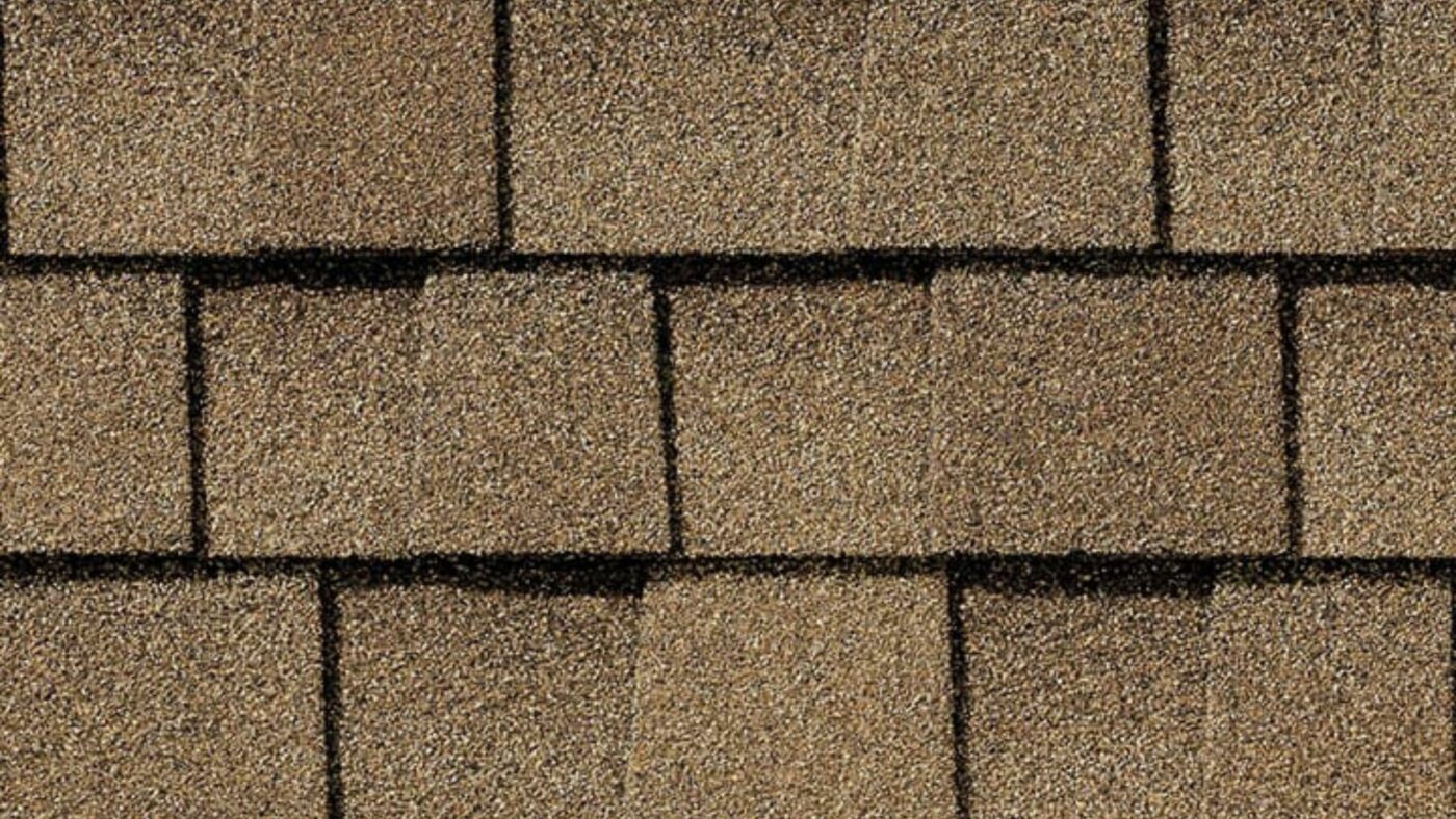 Brown roof shingles