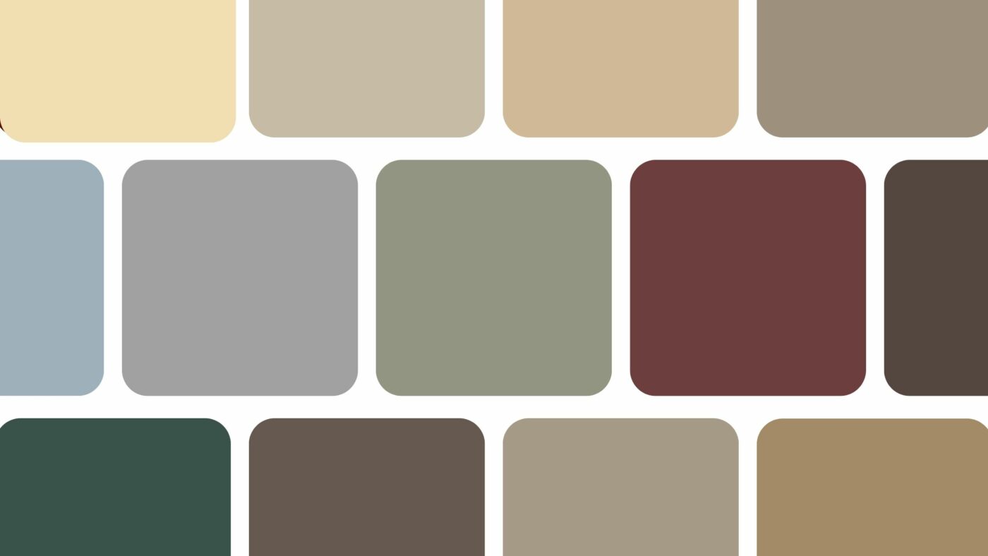 Shed with porch color swatches