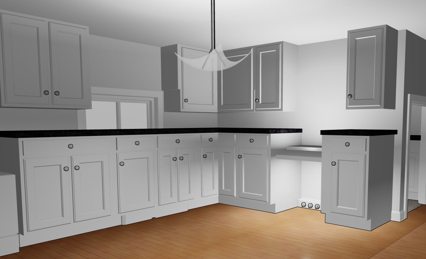 3d model of the huntington place kitchen