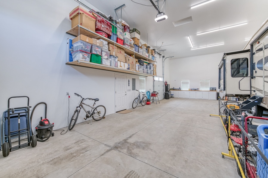 shelving inside garage in California