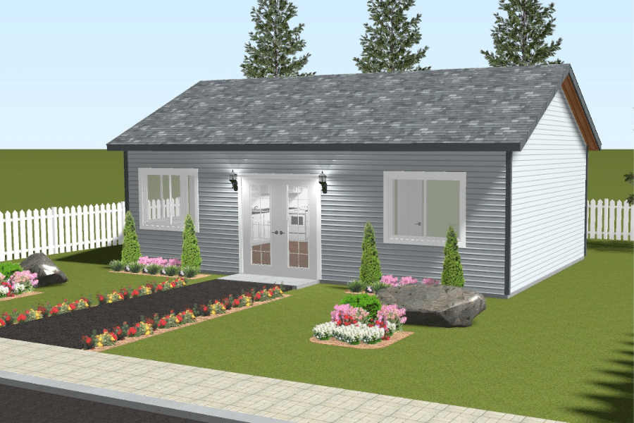 white legacy lodge 600 square feet ADU